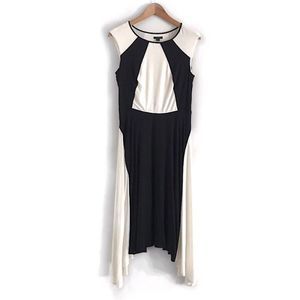 Ann Taylor Black and White Midi Dress